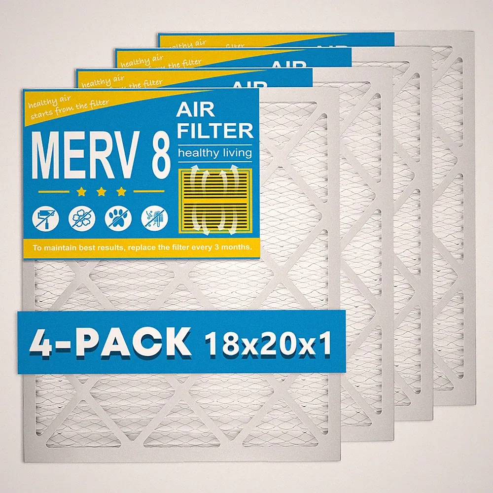 18x20x1 MERV 8 Pleated AC Furnace Air Filters MPR 600, For Home HVAC