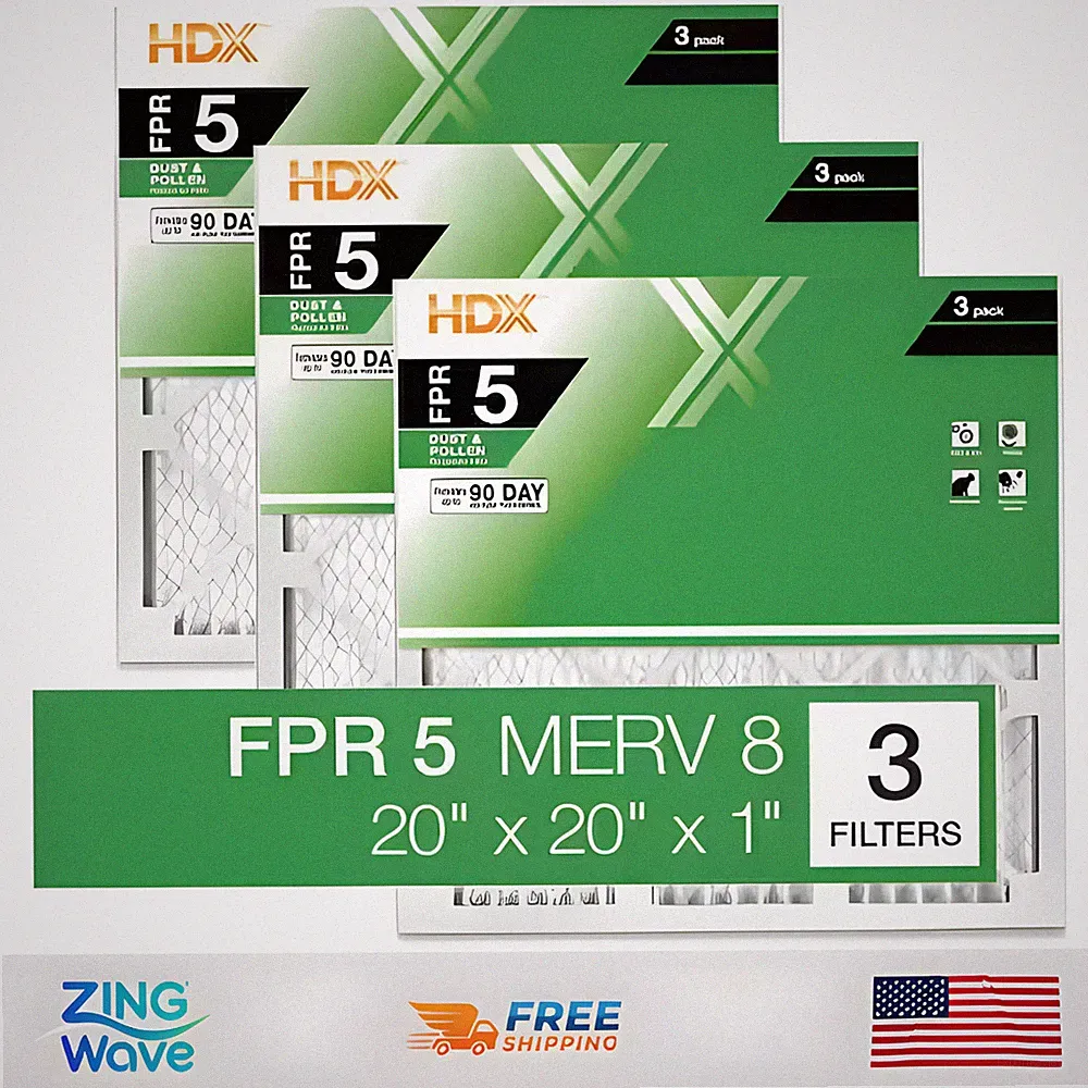 20 in. x 20 in.x 1 in Standard Pleated Furnace Air Filter FPR 5, MERV 8 (3Pack)