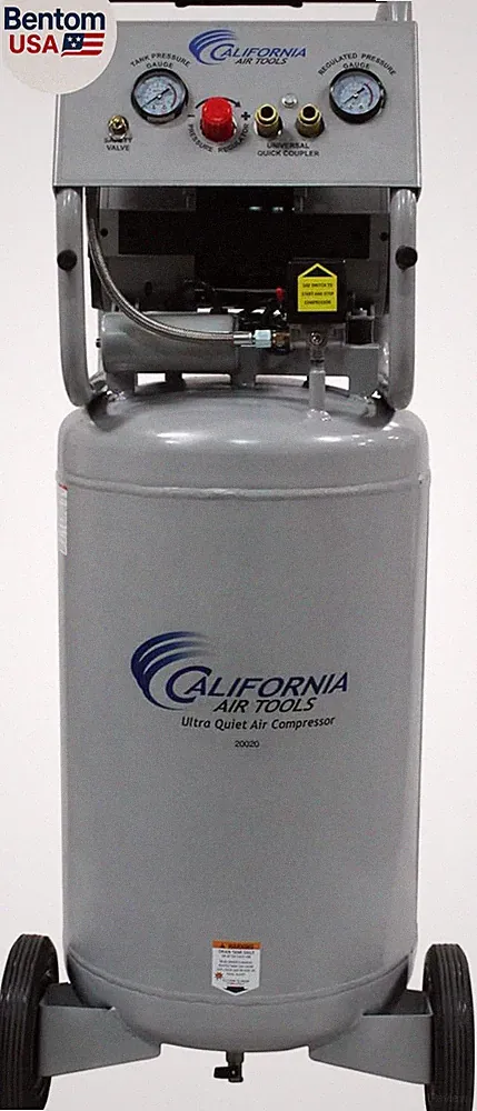 20020 2.0 HP Ultra Quiet and Oil-Free Air Compressor with Wheels, 20 Gallon Tank