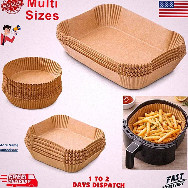 Air Fryer Liners Disposable Parchment Paper Nonstick Oil Proof Basket Inserts
