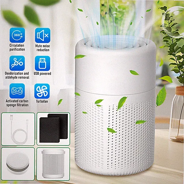 Air Purifiers for Home Bedroom HEPA Washable Filter Allergies Smoke Dust Cleaner