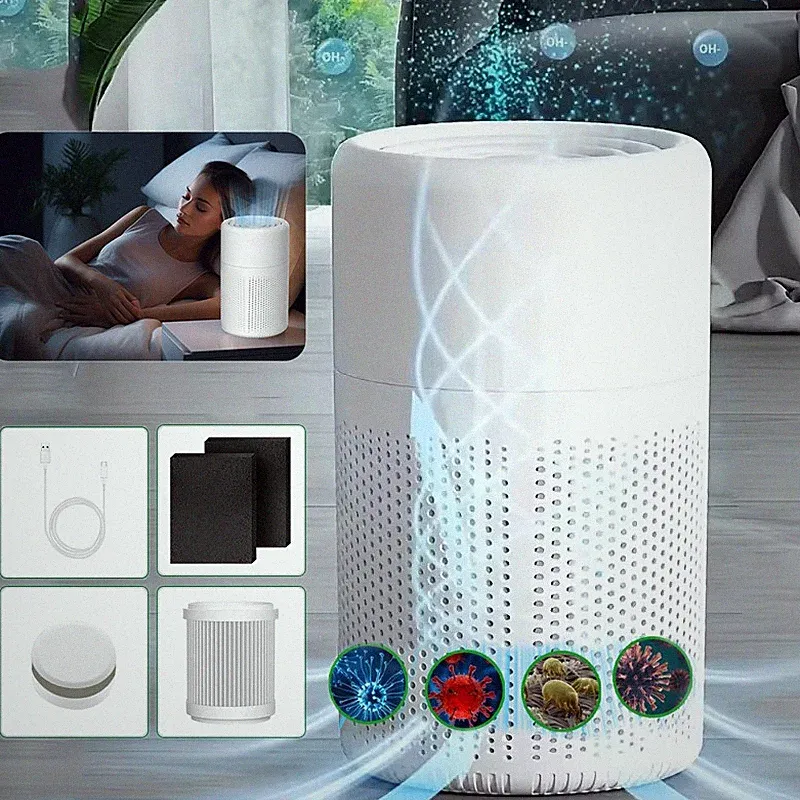 Air Purifiers for Home Bedroom Washable H13 HEPA Filter Air Cleaner Purification