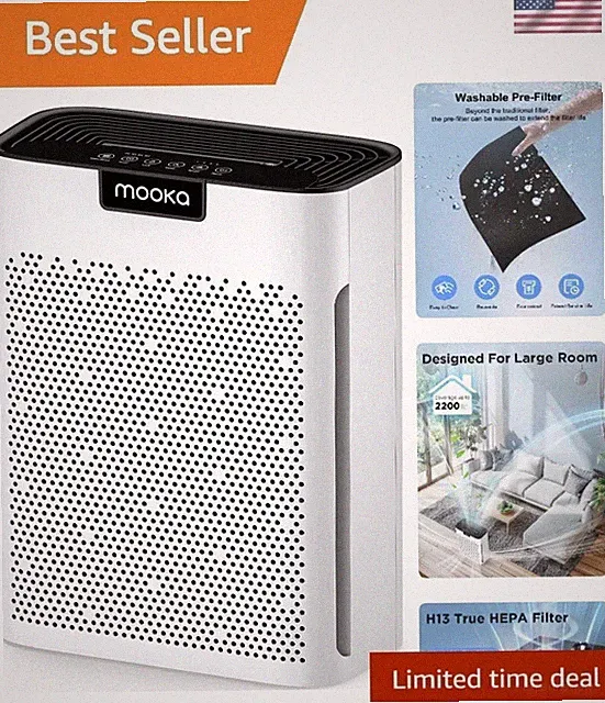 Air Purifiers for Home Large Room 2200 Ft² with Washable Filters, H13 HEPA Ai...