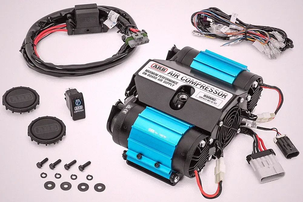 ARB CKMTA12 Twin Motor Onboard Air Compressor Kit w/Wiring Harness-Universal 12V