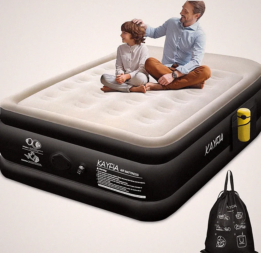 Kayfia 18'' Air Mattress with Wireless Pump | Quick Inflate, Home & Camping