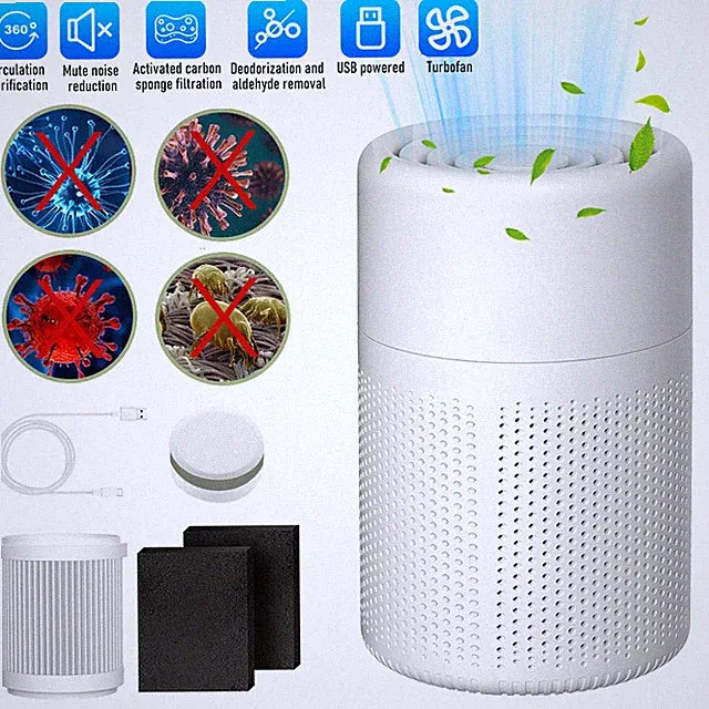 Room Air Purifier HEPA Filter Remove Odor Dust Smog Home Allergies Smoke Mold