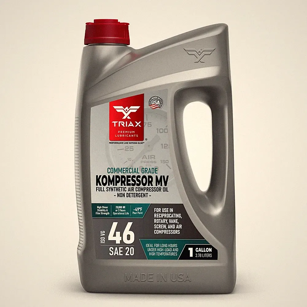 TRIAX Kompressor MV ISO 46 (SAE 20) Full Synthetic Air Compressor Oil (1 Gal)